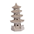 thumbnail image 3 of QSTDGVPW Chinese Style Pagoda Resin Lantern Garden Sculpture Solar Powered Outdoor Statue Light Gray, 3 of 9