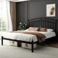 thumbnail image 4 of Laisnet Full Size Metal Platform Bed Frame with Vintage Victorian Headboard & Footboard, 12" Under-Bed Storage, Noise-Free, Black, 4 of 7