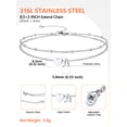 thumbnail image 5 of Silvora Women's Double Layer Ankle Bracelet with Beads & Initial Charms A-Z Letter Adjustable Stainless Steel Anklet Foot Jewelry Gifts, 8.5", 5 of 7