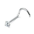 thumbnail image 2 of Eosunjian 1Pc Exquisite Polishing Nose Ring Number Shaped Titanium Steel Cubic Zirconia Nose Stud for Party Style 1 Size L, 2 of 13