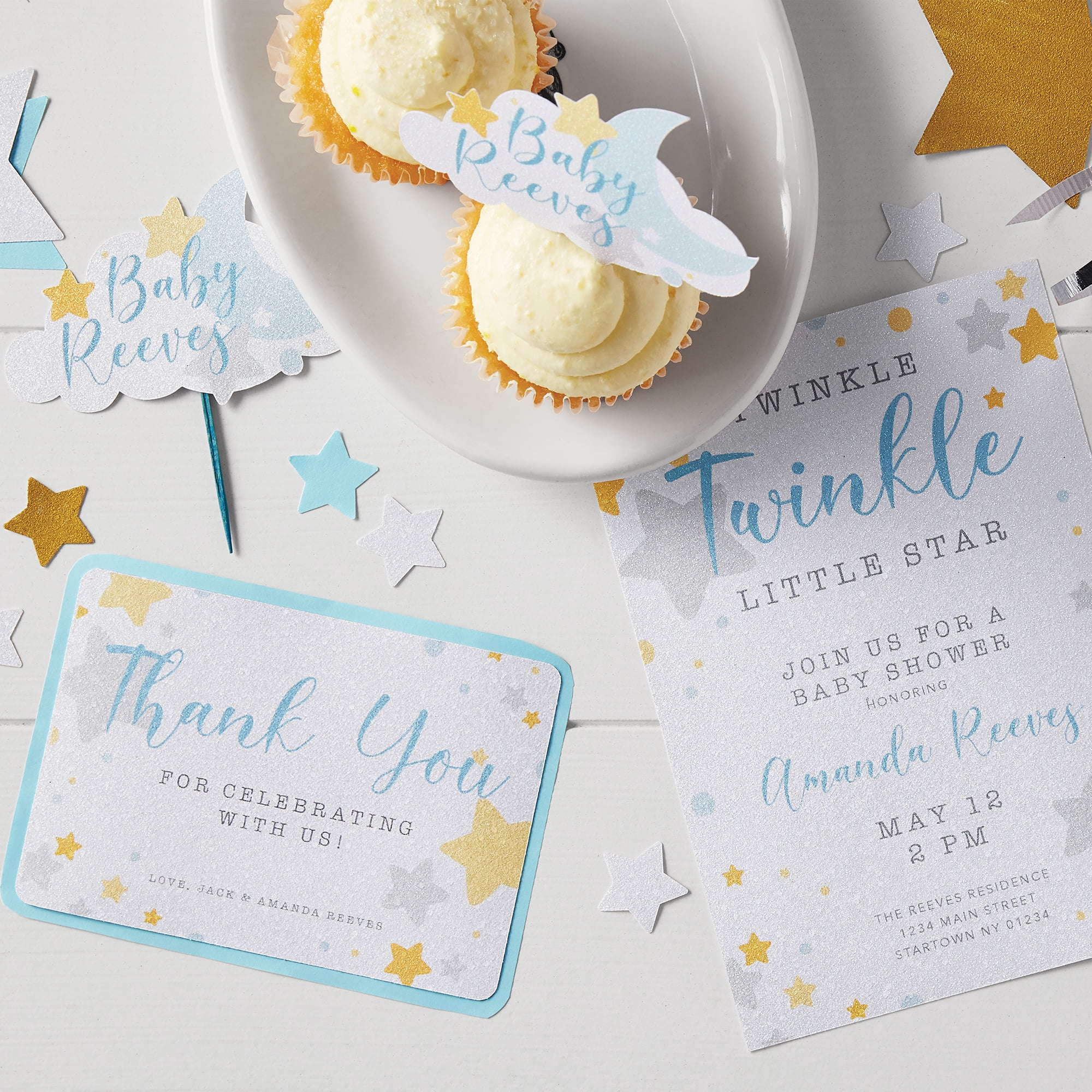 Pen+Gear White Glitter Card Stock, 8.5" x 11", 104 lb, 40 Sheets