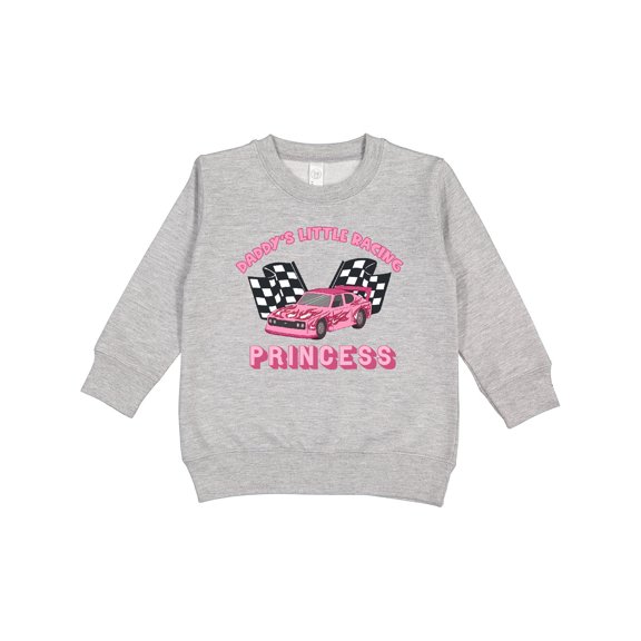 Inktastic Daddy's Racing Princess Pink Race Car Toddler Sweatshirt