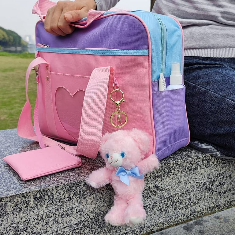 Heart Kawaii ITA Japanese Bag Anime Sticker & kawaii wallet purse cute  backpacks for teen girls trendy stuff gift ideas book bags tote anime  backpack kawaii accessories cheap Laptop Handbag Pink 