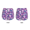 thumbnail image 6 of Uemuo Skull rainbow mushroom colorful Pattern Women's Athletic Shorts High Waisted Running Shorts with Liner Pockets Gym Elastic Workout Shorts-XX-Large, 6 of 9