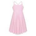 thumbnail image 4 of Fldy Kids Girls Criss Cross Ballet Dance Tutu Dress Gymnastics Dress Leotard Latin Lyrical Dresses Pink L, 4 of 7