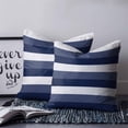 thumbnail image 2 of Navy Blue Ombre Stripe 16x16 Pillow Covers Set of 2, Abstract Art Modern Blue Striped Throw Pillow Covers Decorative Couch Cushion Case, Microfiber Square Pillowcases for Bedroom Car Living Room, 2 of 7