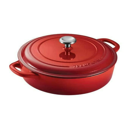 

Tramontina 4-quart Covered Enameled Cast Iron Braiser Red