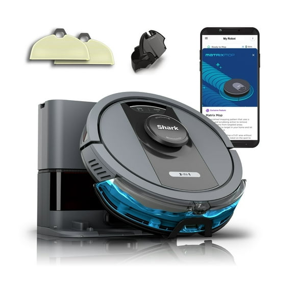 Restored Shark R-RV2400WS Matrix Bagless Precision Home Mapping Self-Empty Robot Vacuum & Mop (Refurbished)