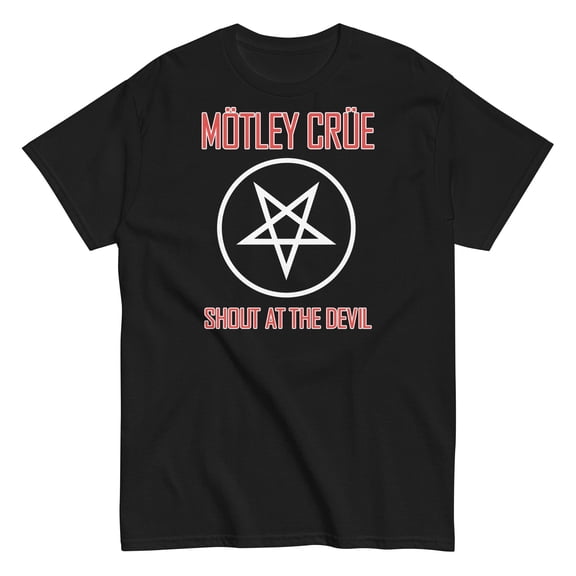 Motley Crue - Pentagram Shout Unisex T-Shirt - Black - Small