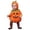 Orange-d, variant on LRen Infant Baby Boy Girl Hooded Zipper Romper With Orange Black Striped Footed Pants, Autumn Holiday Halloween Matching Outfit