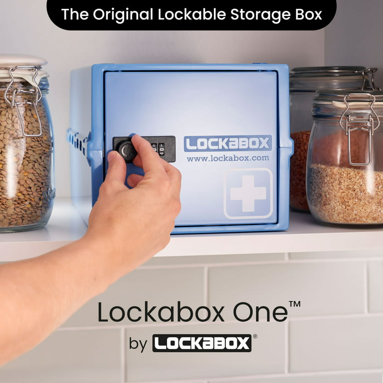 Lockable Storage Box Medicine Lock Box Versatile Coded Lock Container Clear  Childproof Lockable Storage Box For Food and Home Safety