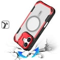 thumbnail image 3 of XPM for Apple iPhone 16 (6.1") Phone Case, Magnetic Circle Hybrid with Camera Stand, Compatible with MagSafe, Shockproof Protective Cover for iPhone 16 (Red), 3 of 9