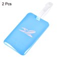 thumbnail image 3 of Unique Bargains Luggage Tag PVC Holders Baggage Label Identifier with Straps Blue 2 Pack, 3 of 8