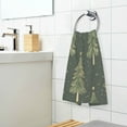 thumbnail image 3 of Yayeee 100% Cotton Hand Towels for Bathroom 16" x 28" Soft Absorbent Kitchen Towel, Hand Drawn Christmas Trees, 3 of 7