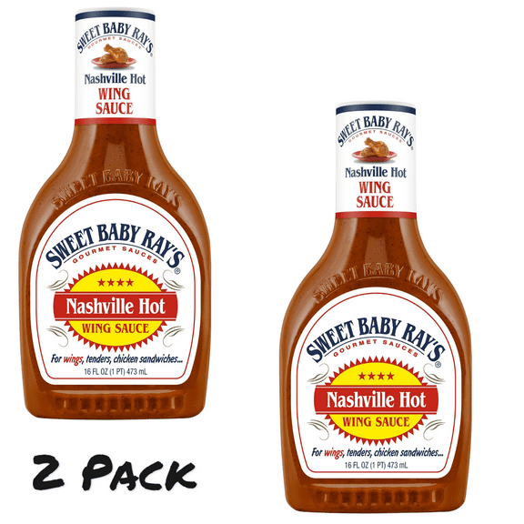 ( 2 Pack ) Sweet Baby Ray's Nashville Hot Wing Sauce 16 fl oz
