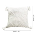 thumbnail image 3 of Vintage Bohemian Tufted Pillow Cover, Hand Drawn Tassel Cushion Case, Soft Farmhouse Slipcover, Decorative Pillowcase for Sofa Couch Bed Home Bedroom Decor, 3 of 6