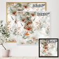 thumbnail image 4 of Orange and Green Wildflowers II 16 in x 16 in Framed Painting Canvas Art Print, by Designart, 4 of 5