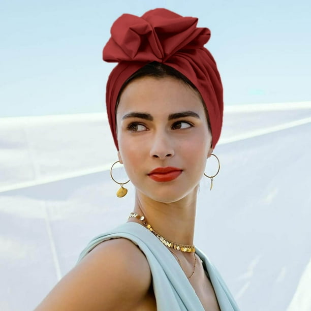 Xihbxyly Pañuelo de Moda para Mujer, Tejido de Algodón Suave, Diseño Cómodo y Elástico, Estilo Turbante Retro, Ideal para Trenzas y Coletas Altas, Versátil para Uso Diario, Elegante para Quimioterapi