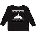thumbnail image 3 of Inktastic Snowmobile Gift Silhouette Boys or Girls Long Sleeve Toddler T-Shirt, 3 of 5