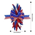 thumbnail image 3 of Surpdew 24Inch Patriotic Red, White And Blue Floral Swag Wreath For Front Door Patriotic American Floral Teardrop Swags 4Th Of July Independence Day Rings Wreaths For Pillars Porch Wall Window Decor, 3 of 7