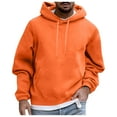 thumbnail image 3 of Caqnni Men's Fashion Solid Color Solid Color Half Zip Pullover Hoodie Athletic Workout Fit Cotton Hooed Sweatshirts Casual Long Sleeve with Pocket (3XL,Orange), 3 of 3