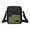 Green, variant on Black Fashionable Casual Lightweight Men'S One-Shoulder Square Bag Iron Hanging Ring Sports Cycling Messenger Bag 22X19X6 Cm 8.7X7.5X2.4 Inches Oxford Cloth For Outdoor Use Black Color Bla
