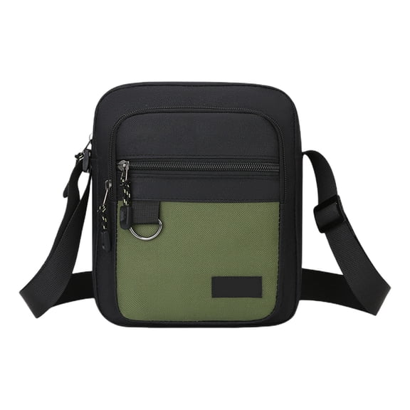 Men's Lightweight Crossbody Bag, Waterproof Messenger Sling Pack for Sports Cycling and Travel, Durable Nylon Construction with Large Capacity Organization