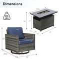 thumbnail image 2 of Gymojoy Outdoor Patio Furniture Set with Fire Pit Table, Rattan Wicker Swivel Rocker Chairs Sets with Swivel Glider Chairs and Coffee Table, 2 of 16