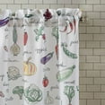 thumbnail image 3 of dinii Vegetables Slub Kitchen Curtains Window Tier Valance Set Farmhouse Short Café Bathroom Window, 3 of 6