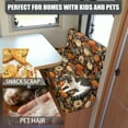 thumbnail image 5 of FOR U DESIGNS Pumpkin Dahlia Flower Print 2 Pcs RV Dinette Cushion Covers Scratch-resistant Camper Slipcover Stretch Sofa Furniture Protector, 1 Backrest Covers and 1 Bench Covers, Halloween Decor, 5 of 7
