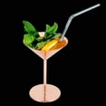 thumbnail image 3 of verres à pied verres à vin verres à vin en or rose accessoires de bar verres à pied en acier inoxydable 304 verres à champagne verres à cocktail 7 oz., 3 of 9