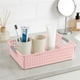 thumbnail image 4 of Cesta De Almacenamiento De Plástico Cesta de almacenamiento de plástico rosa, paquete de 1, organizador impermeable para baño, ducha, lavandería y juguetes. JASKFLY, 4 of 8