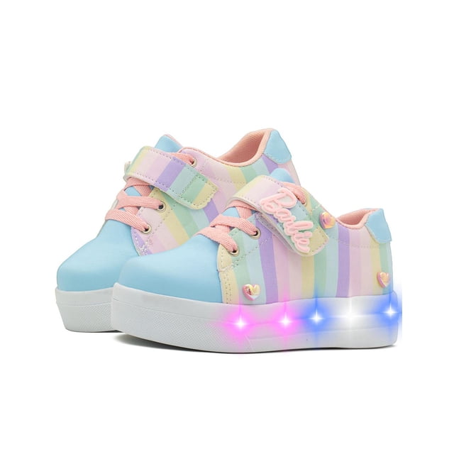 Tenis Luces Pequeños Pasos Niña Pastel Antiderrapante Casual beige 20
