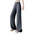 thumbnail image 2 of Women's Casual High Waist Wide Leg Pants - Comfortable Loungewear for Everyday and Activities - Breathable Summer and Fall Style, 2 of 7