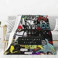 thumbnail image 2 of Flannel Blanket Twenty and One Music Pilots Nap Blanket Air Conditioning Blankets Couch Bed Office Blankets Soft and Cozy 40"X30", 2 of 6