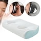 thumbnail image 5 of Almohada cervical de espuma viscoelástica con orificios para las orejas, ergonómica, cómoda para dormir de lado. Azul claro, 5 of 8