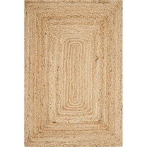 Jaipur Art And Craft Reversible Carpet Hand Braided Rectangle Floor Jute Area Rug (6x9 Sq ft)