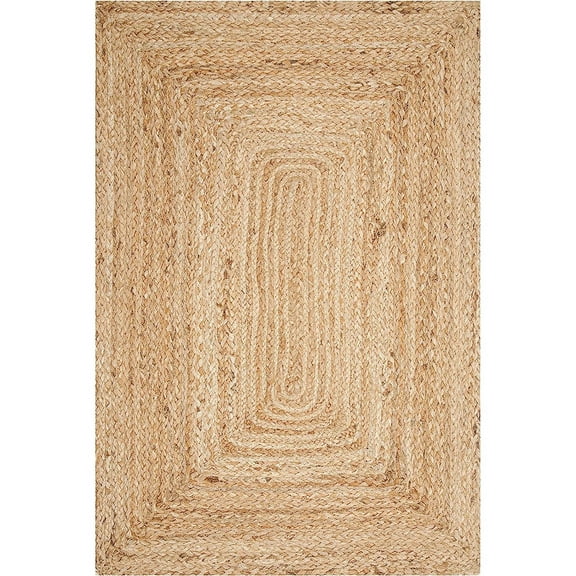 Jaipur Art And Craft Reversible Carpet Hand Braided Rectangle Floor Jute Area Rug (6x9 Sq ft)