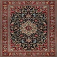 thumbnail image 1 of Ahgly Company Machine Washable Indoor Square Traditional Dark Almond Brown Area Rugs, 6' Square, 1 of 7