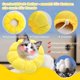 thumbnail image 3 of Collar ajustable amarillo para gatos, collar antimordeduras para gatos, collar antilamidos posquirúrgico, collar protector para gatos, collar de recuperación para gatos y cachorros, 3 of 5