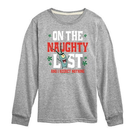 

SpongeBob SquarePants - Plankton Naughty List - Toddler And Youth Long Sleeve Graphic T-Shirt