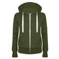 thumbnail image 1 of Sudadera con capucha kcavykas para mujer, informal, con cremallera completa, cómoda, larga, con bolsillos, de moda. Oferta de liquidación., 1 of 3