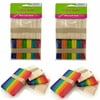 "200 Pc Mini Multi Color Natural Wooden 2 1/2"" Craft Popsicle School Arts Sticks"