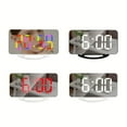 Digital Alarm Clock Large Display, LED Mirror Electronic Clocks with 2