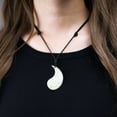 thumbnail image 3 of COAI Yin Yang Dragon Phoenix Obsidian White Jade Gemstones Couple Pendant Necklaces, 3 of 6