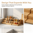thumbnail image 2 of Tiered Spice Rack,Spice Organization for Cabinet – 3 Tier Bamboo Expandable, Spice Rack Kitchen Cabinet Organizer, 2 of 6