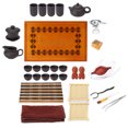 thumbnail image 4 of Chinese Kung Fu Tea Set Tea Ceremony Purple Clay Teapot Cup + Wood Tray Tea Tools Gift，Office Home Use, 4 of 11