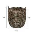 thumbnail image 6 of happimess Laurel 19.49" Bohemian Hand-Woven Abaca Hamper Basket with Handles, Brown, BSK1003B, 6 of 8