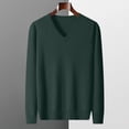 thumbnail image 5 of Men's V Neck Knit Sweater Long Sleeve Pullover Casual Lightweight Sweater, 5 of 8