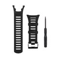 thumbnail image 1 of Watch Strap  Rubber Watch Strap  Rubber Watchband  Watch Accessory Rubber Wristwatch Strap Watchband For  Ambit1/2/3 Watch Black   Silver, 1 of 8